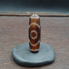 High Quality Tibetan 3 Eyes Unique pattern Agate stone Dzi Bead Amulet CT-10