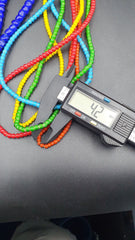 Lot 5 Strands 4-4.5mm Antique Venetian White Heart Trade Beads long strands