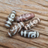 Lot 5 Eye Bead Tibetan dzi bead old amulet Agate Tibet gzi pendant #123