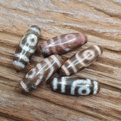 Lot 5 Eye Bead Tibetan dzi bead old amulet Agate Tibet gzi pendant #123