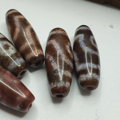 Lot 5 Eye Bead Tibetan dzi bead old amulet Agate Tibet gzi pendant #123