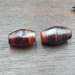 Lot 2 Antique Trade Yemeni Middle Eastern Natural Agate Amulet