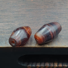 Lot 2 Antique Trade Yemeni Middle Eastern Natural Agate Amulet