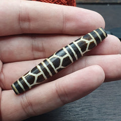 Vintage South Asian Burma Old Pumtek pyu beads petrified Wood Stone bead