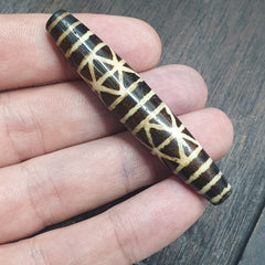 Vintage South Asian Burma Old Pumtek pyu beads petrified Wood Stone bead PT-2