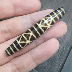 Vintage South Asian Burma Old Pumtek pyu beads petrified Wood Stone bead PT-2