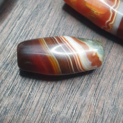 Lot 3 Antique Collectible Agate Beads Unique patterns Banded Agate -10