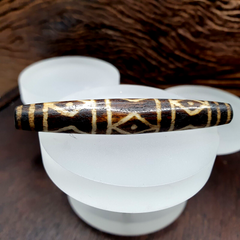 Vintage South Asian Burma Old Pumtek pyu beads petrified Wood Stone bead PT-3