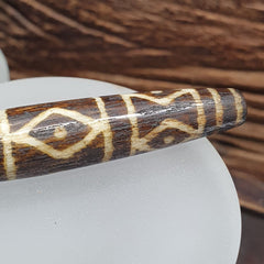 Vintage South Asian Burma Old Pumtek pyu beads petrified Wood Stone bead PT-3