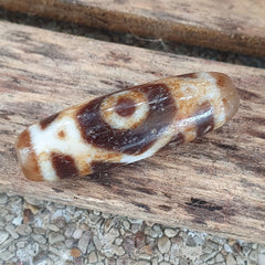 Rusted Himalayan Indo Tibetan Agate 2Eyes Bead Dzi Amulet ATB-5