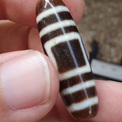 Power Bead INDO TIBETAN Himalayan 2 Eyes window Pattern Agate bead Amulet Dzi