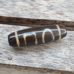 Nepalese Tibetan Himalayan 4 eyes Agate stone Dzi Bead Amulet AT12