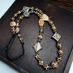 Vintage Pumtek Pyu Burmese Beads Long Necklace