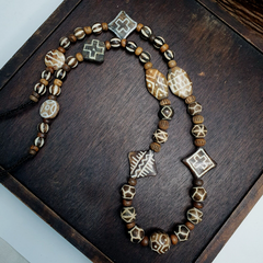 Vintage Pumtek Pyu Burmese Beads Long Necklace