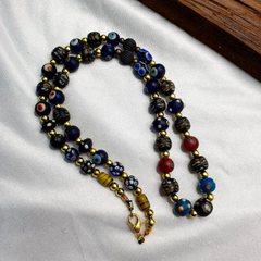 Vintage Venetian, Roman Style and Turkish Evil eye Beads Necklace