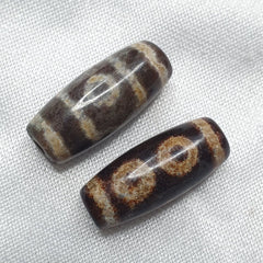 Lot 2 Eye Bead Tibetan dzi bead old amulet Agate Tibet gzi pendant SHD-1