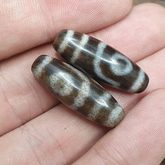 Lot 2 Eye Beads Tibetan dzi bead old amulet Agate Tibet gzi pendant SHD-3