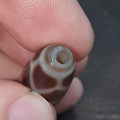 Mother earth 16 Square Eyes Tibetan Old Agate Dzi Bead TOTEM Amulet Pendant