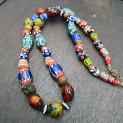 Vintage Venetian Style Graduated Beads Necklace