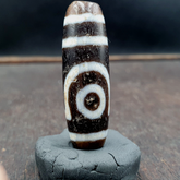 Tibetan bead old agate 2 eyed ancient Style dzi pure amulet tibet eyes Bead