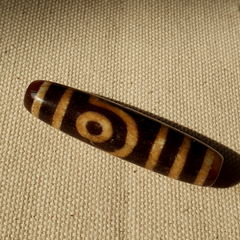 Original Tibetan Two Eyes Dzi Bead, Pure Cinnamon eyes Agate