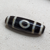 Old Tibetan Himalayan 3 Eyes pattern BON Dzi Agate Bead Amulet
