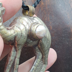 Wonderful Pearl on Mysterious Animal Figurine pendent Tibetan Pendant necklace