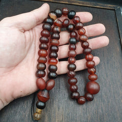 Vintage beads antique Indo Tibetan Himalayan Tibetan Agate necklace 12-14MM