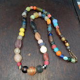 OLD AFRICAN GLASS BEADS Strand #MX-16