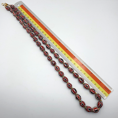 Vintage Venetian Trade Style beads Old Red Chevron Beads Strand