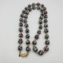 Venetian Style Skunk beads Vintage Thousand eyes Beads Strand