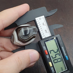 Rare Antique Natural gray Agate Stone Bead From India #GRY-2