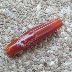 Red Agate Beads Vintage Himalayan Tibetan Agate white Patina