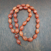 RARE Old antique Indo Tibetan Carnelian Agate Beads Melon Shape Beads necklace
