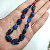 Lot Of 14 Pcs Top Quality Lapis Lazuli Stone Amulets Carving Fish Figurine