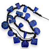 Lot Of 17 Pcs Rare Top Quality Lapis Lazuli Stone Amulets mix Shapes Necklace
