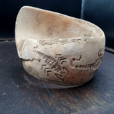 NAGA CONCH SHELL BRACELET, Engraved Scorpion Animals Figurine Arm Band