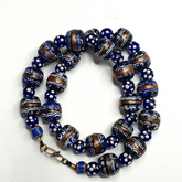 vintage Venetian Style Wedding cake Millefiori Fancy glass beads 18mm