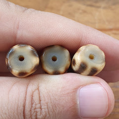 Lot 3 PCS Antique Himalayan Indo Tibetan Agate Dzi Bead Amulet #TBC-Lot3