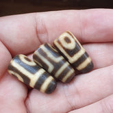 Lot 3 PCS Antique Himalayan Indo Tibetan Agate Dzi Bead Amulet #TBC-Lot3