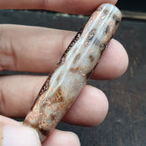 Rusted 7 eyes Powerful Himalayan Indo Tibetan Agate Dzi Bead Amulet