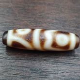 Vintage Himalayan Tibetan Agate Dzi Bead Amulet Smooth Skin Bead C14