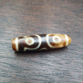 Himalayan Tibetan Nepalese 6 Eyes Agate Dzi Amulet Buddhist Spiritual Bead C15