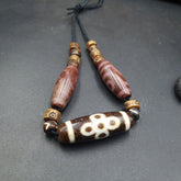 Power Beads Lot INDO TIBETAN Himalayan Flower 5 Eyes Agate bead Amulet Dzi