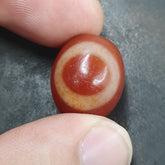 Himalayan Indo Tibetan Red Agate Dzi Amulet Bead