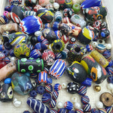 Vintage Glass Beads Mix lot For Collectors Jewelry Makers 308grams