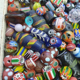 Vintage Glass Beads Mix lot For Collectors Jewelry Makers 363grams