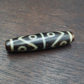 Himalayan Tibetan 8 eyes Agate Dzi Bead Amulet Smooth Skin Bead OTB-29F2