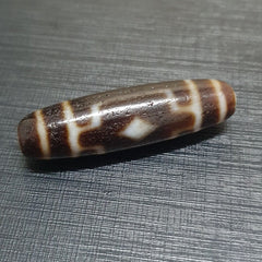 High Quality 2 Diamond Eyes Old Himalayan Indo Tibetan Agate DZI Bead