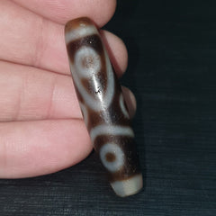 Old Himalayan Indo Tibetan 3 Eyes Agate DZI Bead Unique pattern